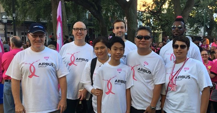 Airbus helps makes strides against cancer