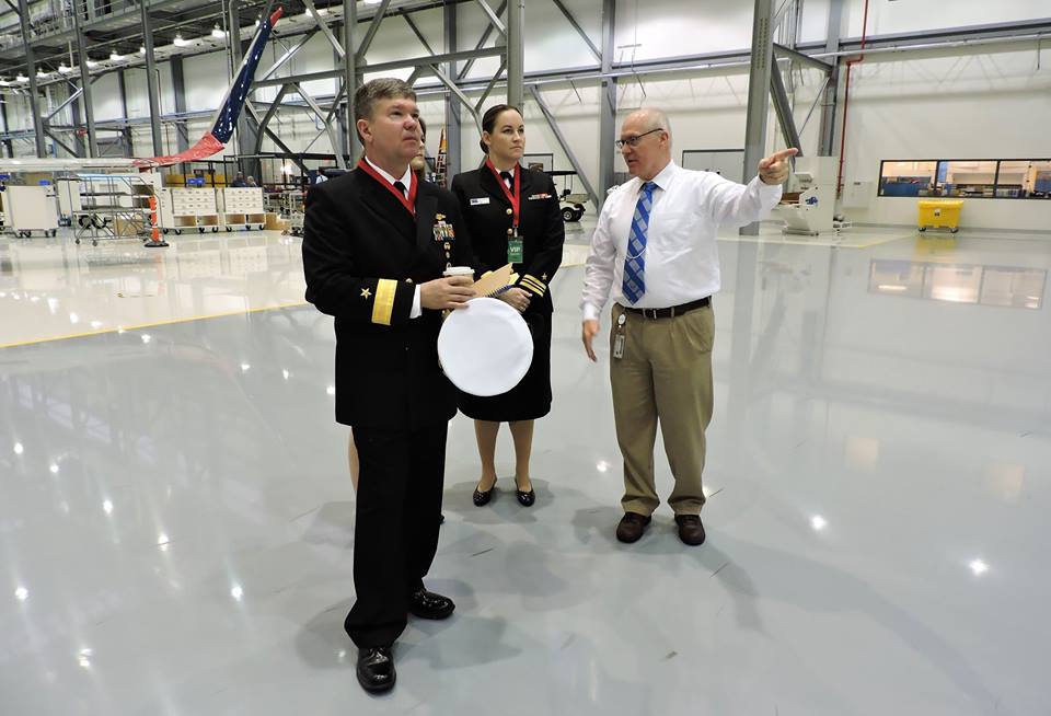 Rear Admiral Thomas Ishee visits Airbus Mobile