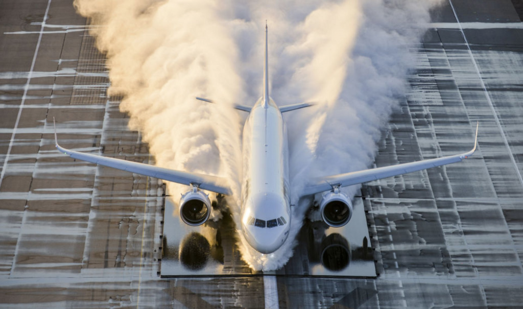Airbus tests on wet runway